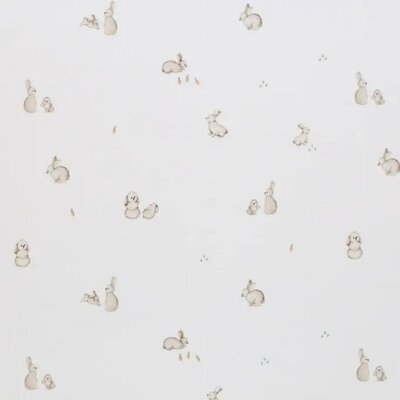 nog 85cm - wit (off white) beige (kiezel) taupe Konijntjes - digitaal tricot (op=op)