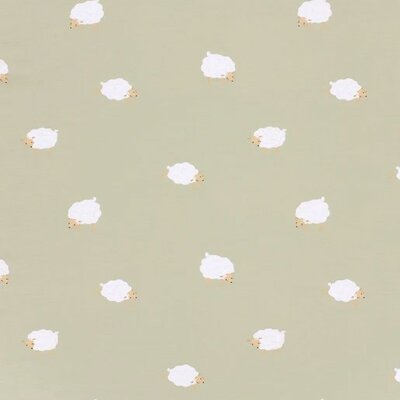 dusty green beige white sheep jersey