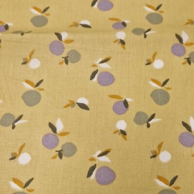 geel (mosterd) lila groen camel wit Fruit GECOAT katoen (op=op)