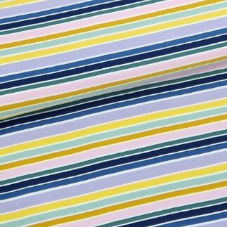 lila geel blauw roze mint groen oranje zwart Strepen - tricot (op=op)