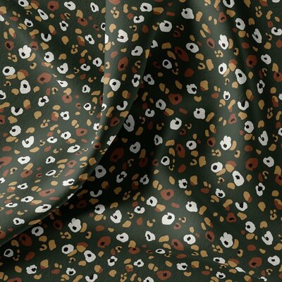 groen (army donker) cognac camel wit luipaard print - tricot *S