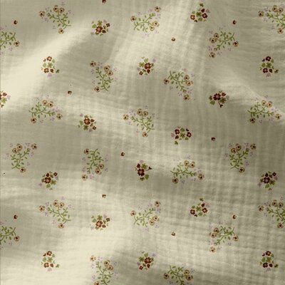 wit (natural) camel terracotta lila groen Bloemetjes hydrofiel (op=op)