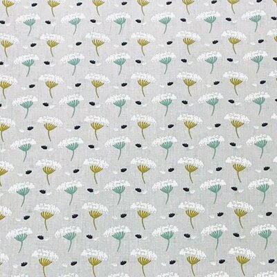 grijs (licht) camel zee groen wit Pluisjes GECOAT katoen (op=op)