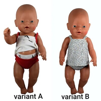 Ondergoed setjes (2 varianten) Poppen naaipatroon