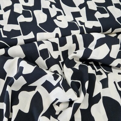 ecru zwart Spice Abstract Radiance Striped viscose