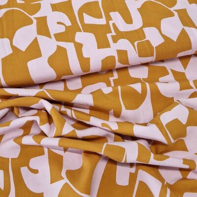 roze (poeder) oranje Spice Abstract Radiance Viscose (op=op)