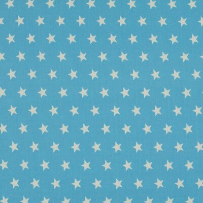 blauw (licht) wit middel ster poplin katoen (op=op)