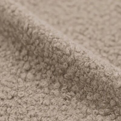beige taupe boucle fabric curly teddy