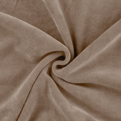 beige (taupe d.) katoenen velvet