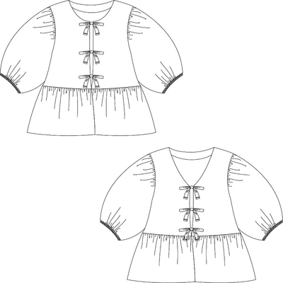 Evie blouse - dames & tieners naaipatroon en gratis kids patroon! - Bel'etoile