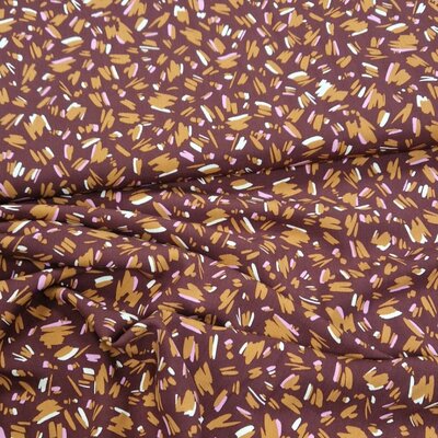 rood (wijn) terracotta (roest) Verf streepjes Radiance Viscose