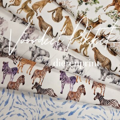 voordeelpakket Dier - digitale BEEBStricot - 5 coupons - diverse maatjes (op=op)