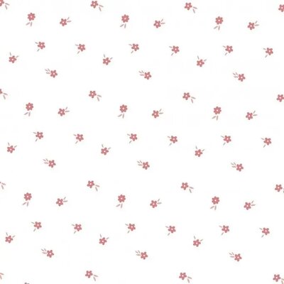 off white claypink Ditsy flower digital cotton baby rib knit jersey SOFT