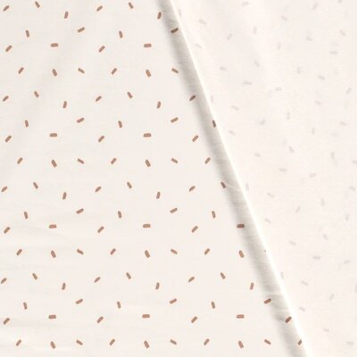 wit (off white) perzik Confetti streepjes tricot