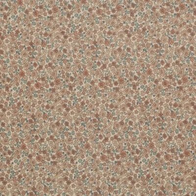 nog 60cm - beige (natural) cacao perzik dusty groen Lieve Kleine bloemen - digitaal fijne katoenen Baby rib tricot SOFT (op=op)