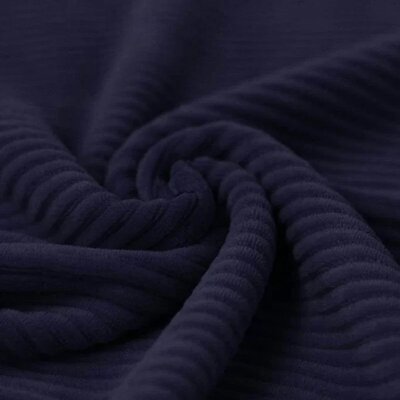 blauw (donker marine) katoenen ribFluweel tricot (op=op)