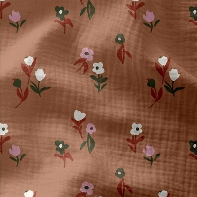 terracotta (licht) groen wit Pluk Bloemen hydrofiel (op=op)