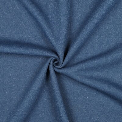 blauw (jeans) blauwe glitters uni baby jogging - french terry