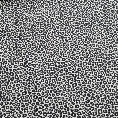 beige black small leopard poplin