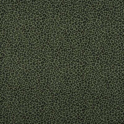 groen (army) zwart pantertje poplin katoen