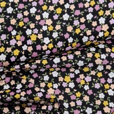 zwart lila roze geel violet olijf Bloemen katoenen Corduroy babyrib (op=op)