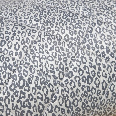 beige (kiezel) zwart Pantertje gewatteerde jassenstof (op=op)