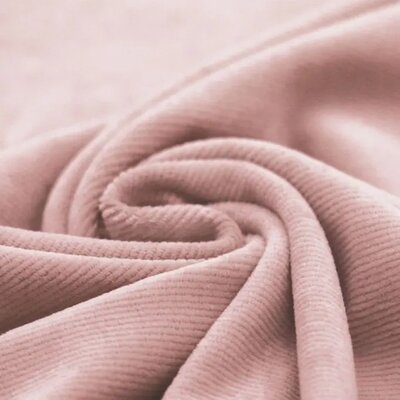 roze (nude) katoenen smalle ribFluweel tricot (op=op)