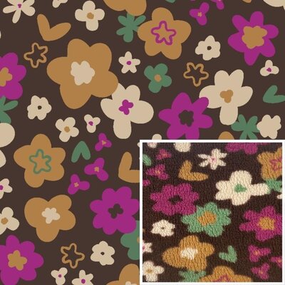 bruin violet natural cacao groen daisy bloem babyteddy borg