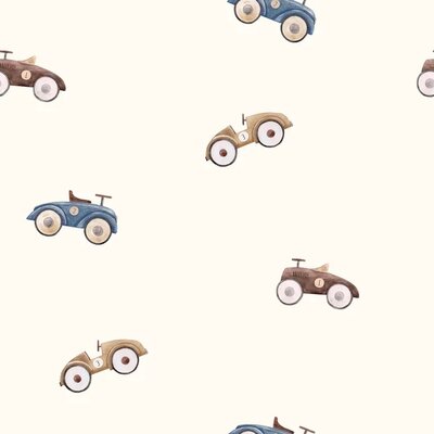 wit (off white) camel jeans blauw bruin Autootjes biologische tricot (op=op)