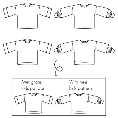 Laure top en sweater - dames & tieners naaipatroon en gratis kids patroon! - Bel'etoile