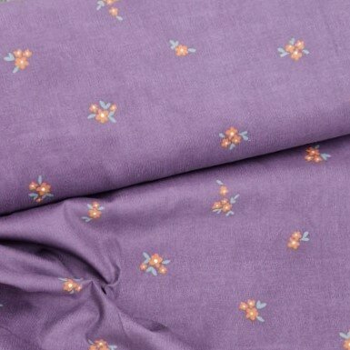 paars (donker) perzik dusty groen Bloemetjes Corduroy babyrib (op=op)