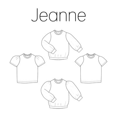 Jeanne trui shirt kids naaipatroon - Iris May