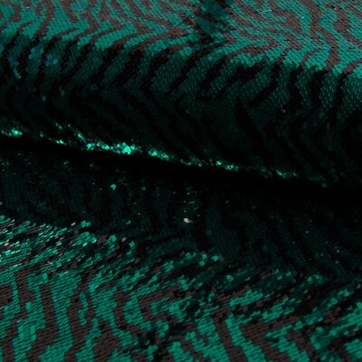 groen (donker) zwart Pailletten Cocktail stof (op=op)
