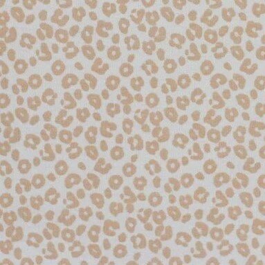 beige (kiezel) taupe Luipaardprint - fijne katoenen Baby rib tricot SOFT (op=op)
