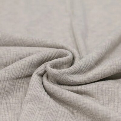 beige (kiezel) (melee) fijne katoenen Onregelmatige Baby rib tricot SOFT (op=op)