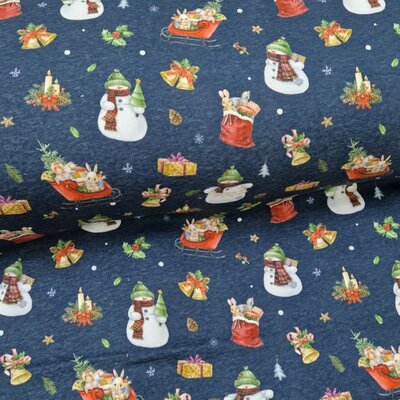 blauw (donker) wit rood geel Kerst X-mas sweat jogging (op=op)