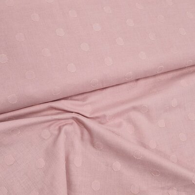 pink (light blush) dots jacquard voile cotton