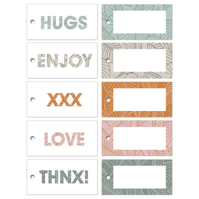 Lovely Leaves cadeaulabels  set 5