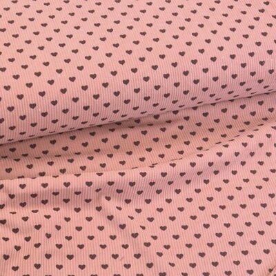 roze (oud) mauve Hartjes Corduroy rib (op=op)
