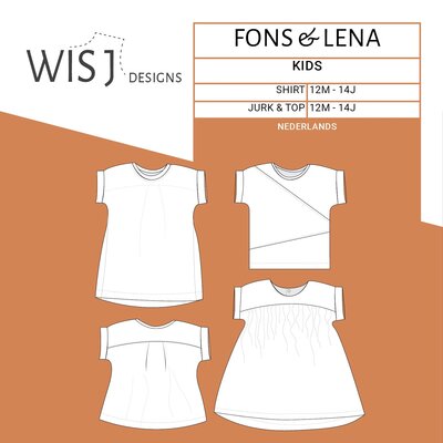 Fons shirt & Lena jurk/top kids naaipatroon - Wisj