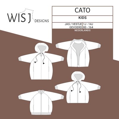 Cato jas & (bomber)vest kids naaipatroon - Wisj