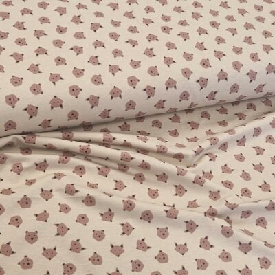 beige cacao Vosjes en Beertjes - tricot (op=op)