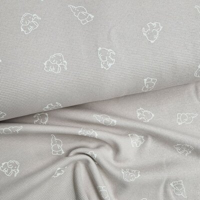 beige wit Olifant wafel tricot (op=op)