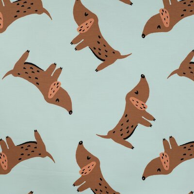 groen (mint) cacao Hondjes Pastel - french terry (op=op)