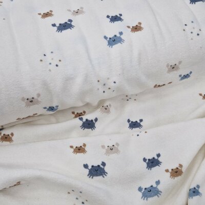 wit (off white) jeans blauw beige camel Krabbetjes badstof tricot (babybadstof) (op=op)