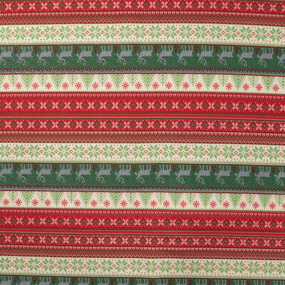 wit rood groen Noorse Sweater X-mas - french terry (op=op)