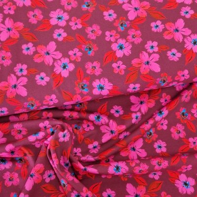 mauve (plum) fuchsia roze rood Geverfde bloemen digitaal - tricot (op=op) 