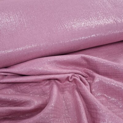 roze (oud  d.) glitter uni hydrofiel