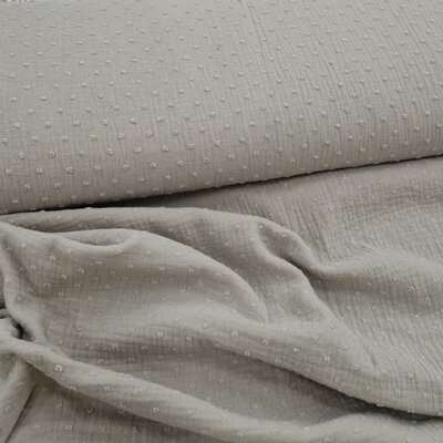 beige (d. taupe) nopjes broderie hydrofiel (op=op)