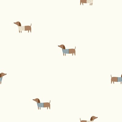 wit (off white) cacao Teckel digitale tricot